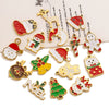 Titanium Steel Christmas Badge Pendant Tag Accessories With Letters Numbers Text Electroplated