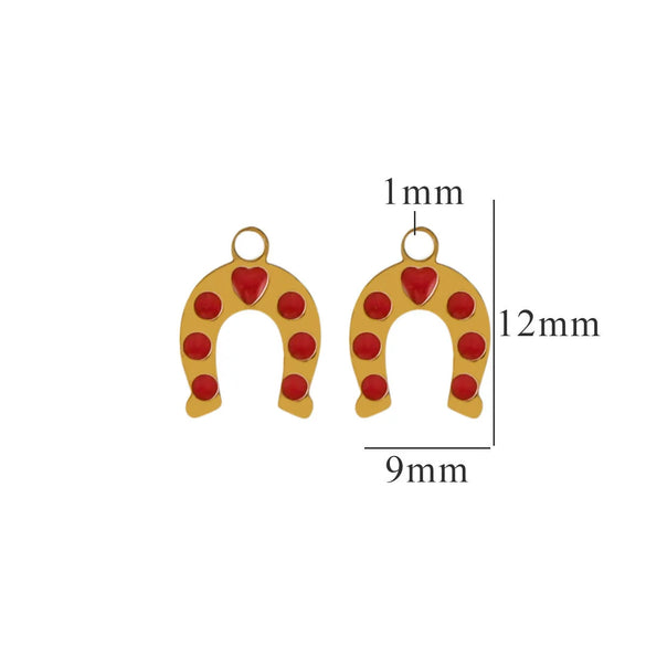 Titanium Steel Christmas Deer Head Pendant Jewelry With Letters Numbers Text Electroplated