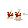Titanium Steel Christmas Deer Head Pendant Jewelry With Letters Numbers Text Electroplated