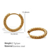 316L Stainless Steel Circle Electroplated Allmatch Women's Fashion Trendy Earrings
