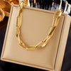 Titanium Steel Clavicle Chain With Irregular Love Butterfly Pendant Electroplated Design For Women
