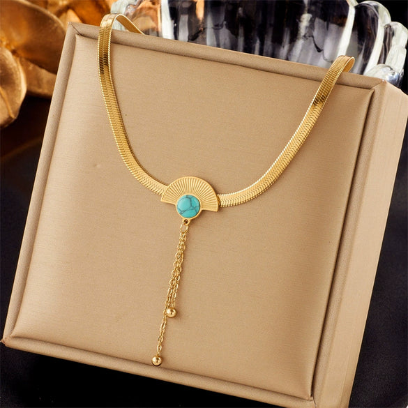 Titanium Steel Clavicle Chain With Irregular Love Butterfly Pendant Electroplated Design For Women