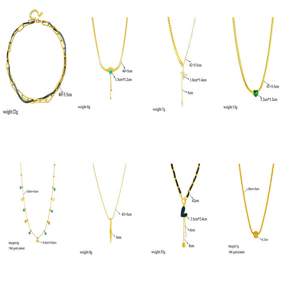 Titanium Steel Clavicle Chain With Irregular Love Butterfly Pendant Electroplated Design For Women
