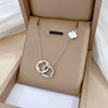 Titanium Steel Cold Necklace With Geometric Pattern And Real Gold Electroplated Cartoon Style For Unisex