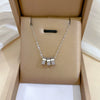 Titanium Steel Cold Necklace With Geometric Pattern And Real Gold Electroplated Cartoon Style For Unisex