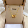 Titanium Steel Cold Necklace With Geometric Pattern And Real Gold Electroplated Cartoon Style For Unisex