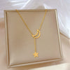 Titanium Steel Cold Necklace With Geometric Pattern And Real Gold Electroplated Cartoon Style For Unisex