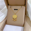 Titanium Steel Cold Necklace With Geometric Pattern And Real Gold Electroplated Cartoon Style For Unisex