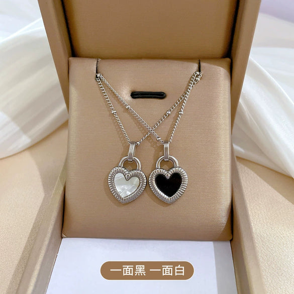 Titanium Steel Cold Necklace With Geometric Pattern And Real Gold Electroplated Cartoon Style For Unisex