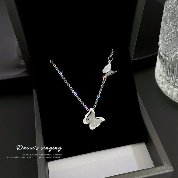 Titanium Steel Cold Necklace With Geometric Pattern And Real Gold Electroplated Cartoon Style For Unisex