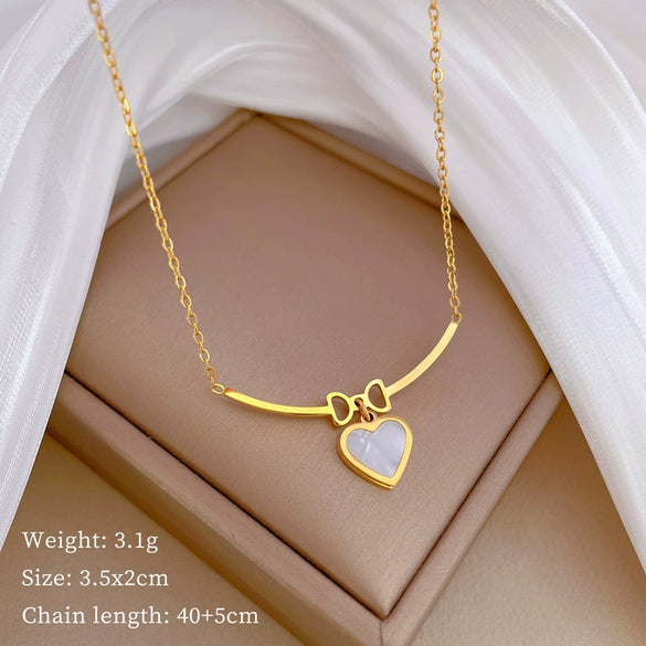 Titanium Steel Cold Necklace With Geometric Pattern Cartoon And Plant Flowers Style Electroplating Treatment Unisex