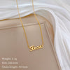 Titanium Steel Cold Necklace With Geometric Pattern Cartoon And Plant Flowers Style Electroplating Treatment Unisex