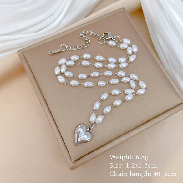 Titanium Steel Cold Necklace With Geometric Pattern Cartoon And Plant Flowers Style Electroplating Treatment Unisex