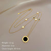 Titanium Steel Cold Necklace With Geometric Pattern Cartoon And Plant Flowers Style Electroplating Treatment Unisex