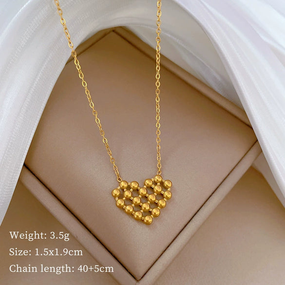 Titanium Steel Cold Necklace With Geometric Pattern Cartoon And Plant Flowers Style Electroplating Treatment Unisex