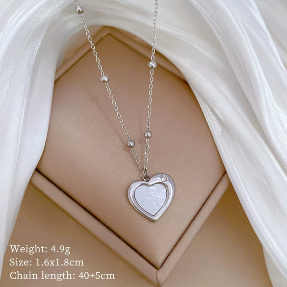 Titanium Steel Cold Necklace With Geometric Pattern Cartoon And Plant Flowers Style Electroplating Treatment Unisex
