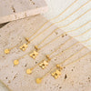 316L Stainless Steel Collarbone Necklace With Geometric Hollow Love Bear Design And Electroplating Treatment
