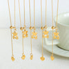 316L Stainless Steel Collarbone Necklace With Geometric Hollow Love Bear Design And Electroplating Treatment