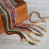 316L Stainless Steel Colorful Zircon Inlay Necklace Bracelet Suit Jewelry For Women Electroplated Elegant Style