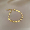 Titanium Steel Constellation Butterfly Chain Bracelet Gold Inlaid For Women