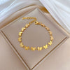 Titanium Steel Constellation Butterfly Chain Bracelet Gold Inlaid For Women