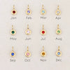 Titanium Steel Constellation Geometric Twelve Birthstone Zodiac Pendant Necklace Electroplated