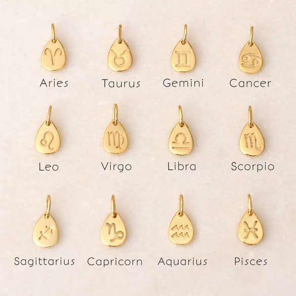 Titanium Steel Constellation Geometric Twelve Birthstone Zodiac Pendant Necklace Electroplated