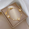 Titanium Steel Constellation Gold Inlaid Chain Bracelet For Women