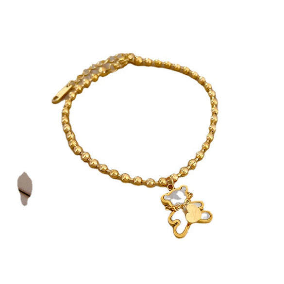 Titanium Steel Constellation Gold Inlaid Chain Bracelet