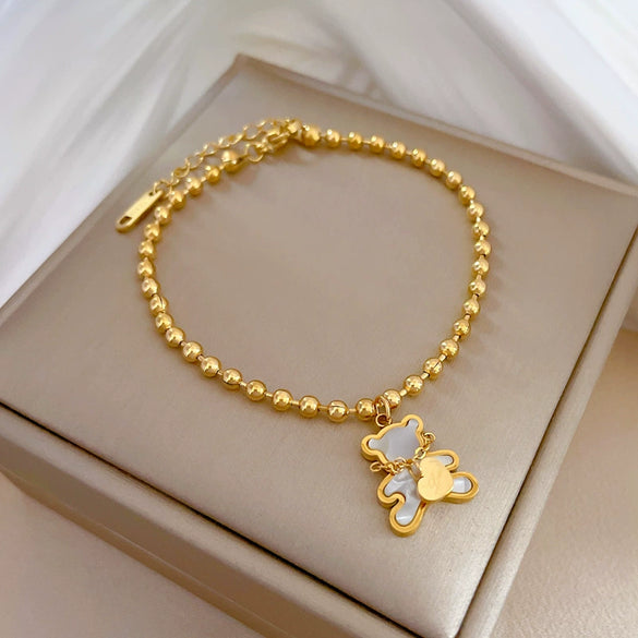 Titanium Steel Constellation Gold Inlaid Chain Bracelet