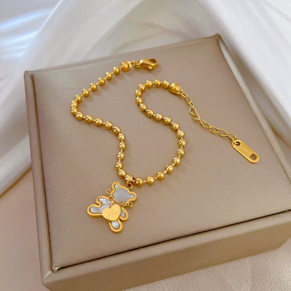Titanium Steel Constellation Gold Inlaid Chain Bracelet