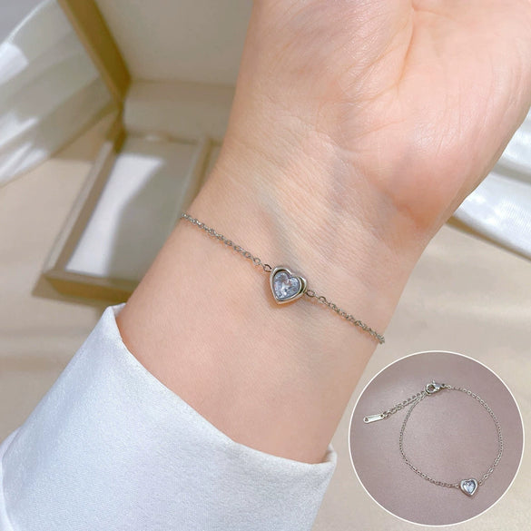 Titanium Steel Constellation Gold Inlaid Compact Bracelet For Women
