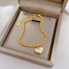 Titanium Steel Constellation Gold Inlaid Round Bead Bracelet For Women