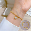 Titanium Steel Constellation Gold Inlaid Round Bead Bracelet For Women