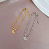 Titanium Steel Constellation Gold Inlaid Round Bead Bracelet For Women