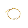 Titanium Steel Constellation Gold Inlaid Round Beads Bracelet For Women
