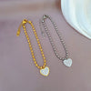 Titanium Steel Constellation Gold Inlaid Round Beads Chain Bracelet For Women