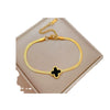 Titanium Steel Constellation Gold Inlaid Snake Chain Round Bead Bracelet For Women