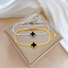 Titanium Steel Constellation Gold Inlaid Snake Chain Round Bead Bracelet For Women