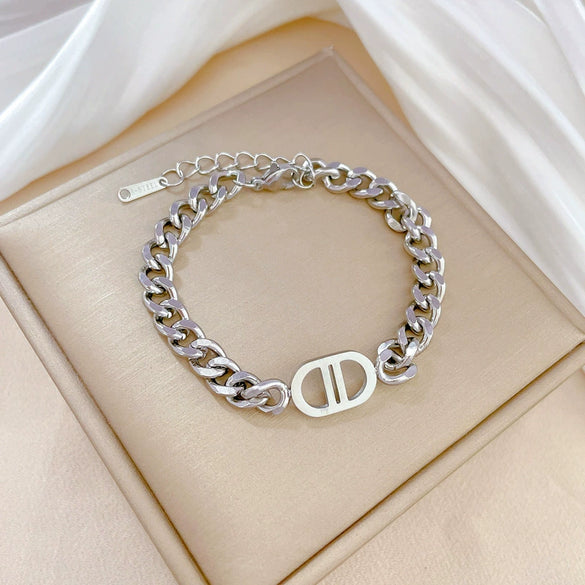 Titanium Steel Constellation Gold Inlaid Women's Bracelet