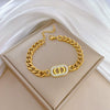 Titanium Steel Constellation Gold Inlaid Women's Minimalism Chain Bracelet