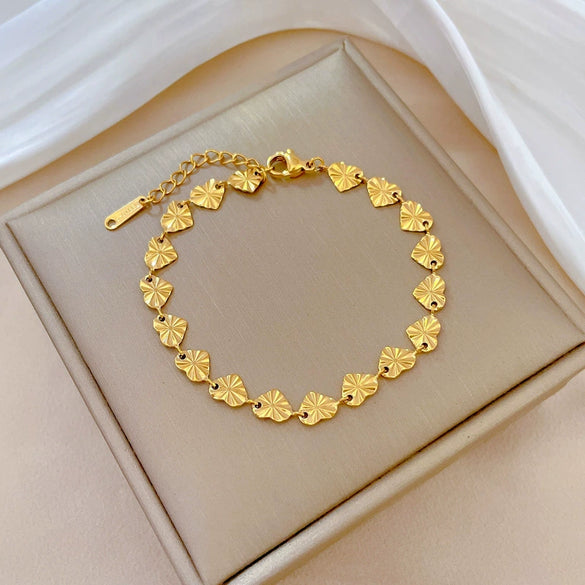 Titanium Steel Constellation Gold Inlaid Women's Retro Bracelet