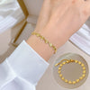 Titanium Steel Constellation Gold Inlaid Women's Retro Bracelet