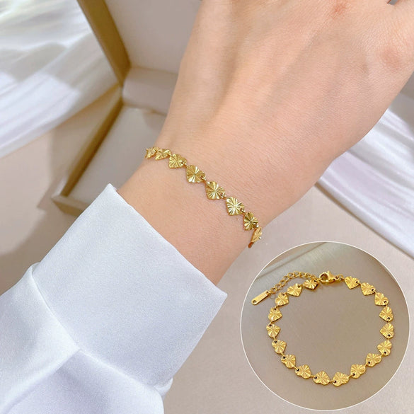 Titanium Steel Constellation Gold Inlaid Women's Retro Bracelet
