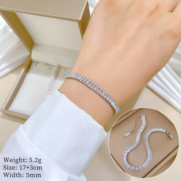 Titanium Steel Constellation Inlaid With Gold Bracelet For Women