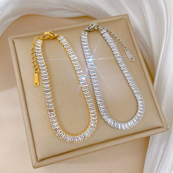 Titanium Steel Constellation Inlaid With Gold Bracelet For Women