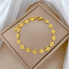 Titanium Steel Constellation Inlaid With Gold Chain Bracelet For Women