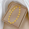 Titanium Steel Constellation Inlaid With Gold Chain Bracelet For Women