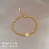 Titanium Steel Constellation Pattern Gold Inlaid Chain Bracelet For Women