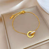 Titanium Steel Constellation Pattern Gold Inlaid Women's Fashion Bracelet